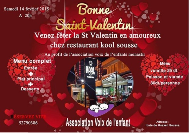 DÃ®ner caritatif Ã  l'occasion de La Saint-Valentin