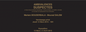 Vernissage â€¢  'Ambivalences Suspectes' expo mÃªlant tradition et innovation, M. Bouderbela-M. Salem, 13 mars, GHAYA